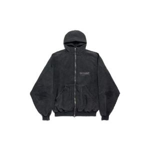 발렌시아가 후드 티셔츠 830253TSVF2 9668 FW BLACK WHITE RED