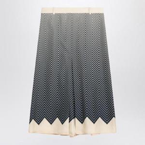 VALENTINO Blue ivory silk skirt 7B3RADQ69KJRVALE-BLF