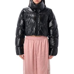 아디다스 글로시 푸퍼 크롭 재킷 JX2988 BLACK