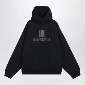 발렌시아가 후드 티셔츠 767877TSVO3 Black