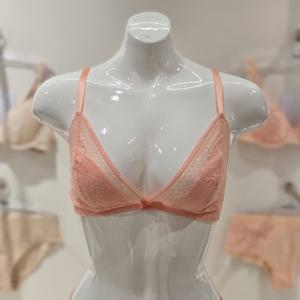 [바바라] 프랑스 수입 홑겹 노와이어 브라렛 BBR2502 ORA