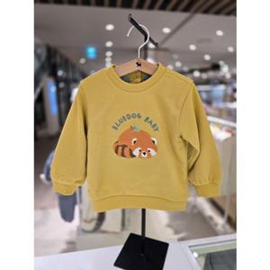 [블루독베이비] 25 FW(YE)애니멀 코지 스웨트셔츠(45A1433405)티셔츠 간절기 백일 돌 선물 조카 유아 아가