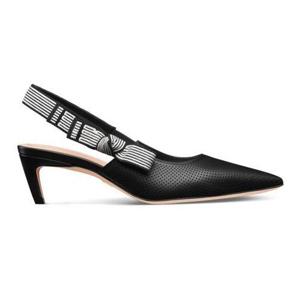 디올 Dior Toujours slingback pumps perforated supple lambskin DIORR75ABCK