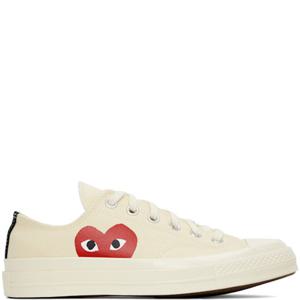 꼼데가르송 오프 화이트 Converse 척 70 로우탑 스니커즈 K111 232246F128001