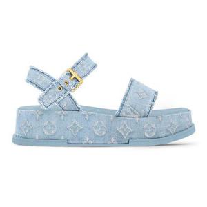 루이비통 Maya Flatform Sandal LVU7V4G6BLU
