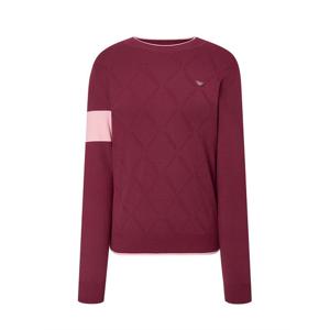 [닥스] 25FW PREMIUM 여성 아가일조직감 모크넥니트탑 DNSW5C655D1