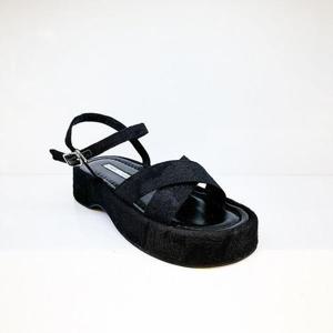 [오브엠]  F21SD049A_여성 통굽 원단 샌들