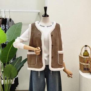[포커스][대구백화점SG]  FW3J7VT02392_빅포켓 노카라 무스탕 베