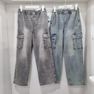 [행텐주니어]스판 카고 와이드핏 청바지14520-155-402-10