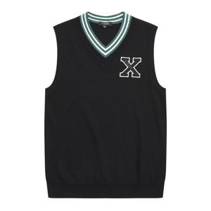 [JDX] 남성 와펜 브이넥 니트 베스트(X4SVU3381BK)