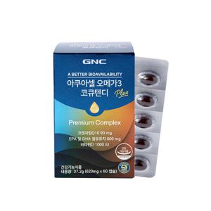 [GNC] 아쿠아셀 오메가3 코큐텐디 (60캡슐) 30일분 x 3개