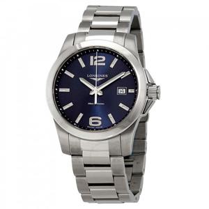 론진 컨퀘스트 블루 다이알 41mm 남성용 L3.759.4.96.6