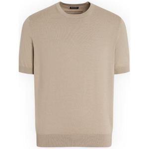 에르메네질도제냐 반팔 티셔츠 UFC90A9C10 N02 beige