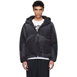 BAPE 패딩 블랙 퍼스트 카모 나일론 다운 재킷 242546M178005