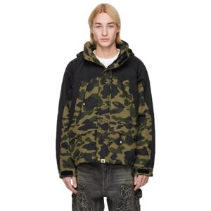 BAPE 재킷 그린 퍼스트 카모 스노우보드 재킷 242546M180000
