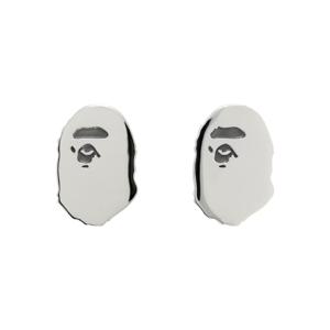 BAPE 귀걸이 실버 에이프 헤드 이어링 242546M144001