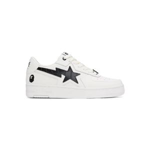 BAPE 스니커즈 화이트   블랙 베이프 스타 아이콘  1 스니커즈 251546M237031