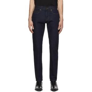 생로랑 청바지 블루 스페클 에틴 데님 진 212418M186010