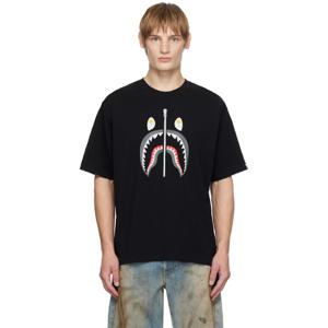 BAPE 티셔츠 블랙 샤크 말레이시아 티셔츠 251546M213045