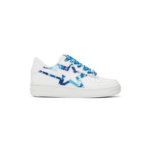 BAPE 스니커즈 화이트   블루 스타 아이콘 ABC 카모 스니커즈 241546M237029