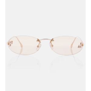 펜디 Fendi First Crystal 오벌 선글라스 P00941176