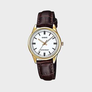 CASIO 카시오 LTP-V005GL-7A 여성 가죽밴드 심플 손목시계