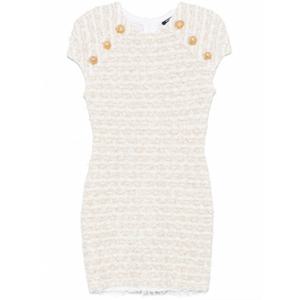 [BALMAIN] 여성 원피스 화이트 EF1R6023 KB19GAD /11