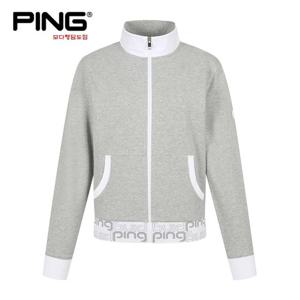 [핑][PING] 2025년 봄 신상 여성 배색 집업 긴팔 티셔츠 121E1TF