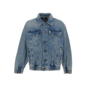 Balmain 70년대 버튼 롱 슬리브 데님 재킷 BH1TC251DD53 6FF TP943385863