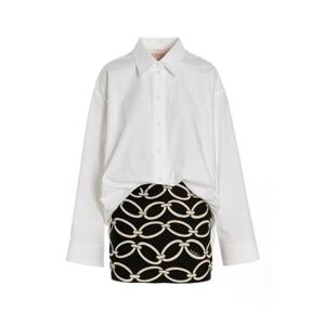 Valentino 체인 1967 롱 슬리브 미니 드레스 2B3VA2H57N5 0NA TP934678458