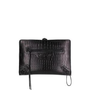발렌시아가 crocodile embossed clutch bag 65249015V07
