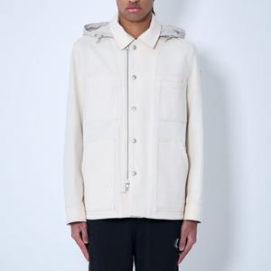 25 FW 몽클레어 Guerledan 겔레단 후드 집업 버튼 셔츠 자켓 화이트 1G00025 M6724 04