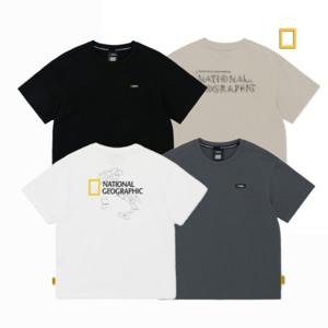 내셔널지오그래픽키즈  (K252UTS090) 변형로고 백그래픽 반팔 티셔츠