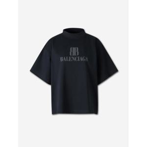 발렌시아가 반팔 티셔츠 818431TSVU4 1083FADED BLACK Black