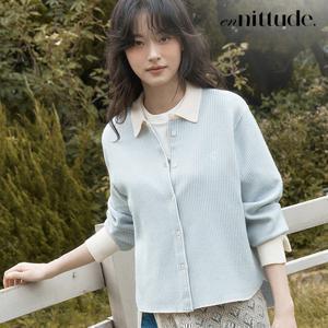 엔니튜드 25FW 울 블렌드 니트 셔츠 2종세트