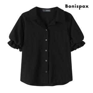 보니스팍스  퍼프 레이스 카라 반팔 블라우스 (XP7SH020M0)