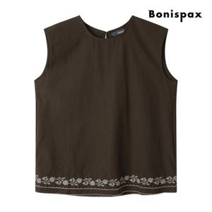 보니스팍스  에스닉 자수 슬리브리스 블라우스 (XP7SH017M0)
