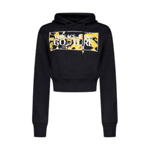 Versace 진스 꾸뛰르 로고 패치 드로스트링 크롭 후드티 75HAIE01CF00E G89 TP946434748