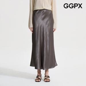 GGPX  시크 롱라인 샤틴 스커트 (GP7SK010F)