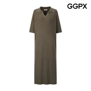GGPX  트임 카라넥 골지 니트 원피스 (GP7OP060F)