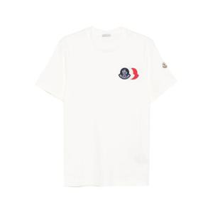 몽클레어 남성 화이트 반팔 티셔츠 K20918C00056 89AUG034
