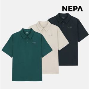 네파[택가 119,000원]남성 여름 등산 캠핑 냉감 반팔 카라 티셔츠 패턴 우븐 폴로티 7L35220