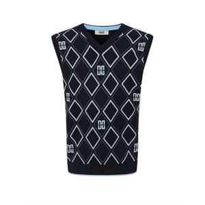 [닥스] 25FW PREMIUM 남성 DD패턴 V넥 니트 베스트 DGSW5C652N2