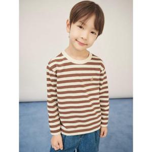[빈폴키즈] [Essential] 스트라이프 긴소매 티셔츠  브라운 (BI5841UE2D)