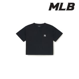 [MLB] 여성 베이직 크롭 반팔 티셔츠 3FTSB0153 50BKS