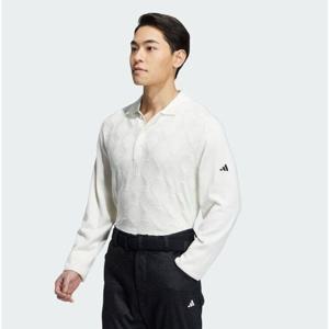 [아디다스 골프]남성 아가일패턴 니트 긴팔 폴로 셔츠 HZ6077_DJ