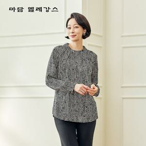 [마담엘레강스] 피코크 세미 하이넥 블라우스 K233BL03