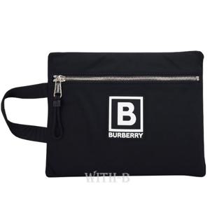 [BURBERRY]버버리 나일론 로고 패치 핸들 파우치백 80653121