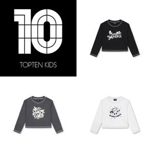 [탑텐키즈]MKE3TS2802 탑텐키즈 24년 FW 여아) 파워퍼프걸 수피마 배색 스티치 티셔츠