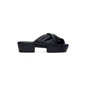 25 FW Issey Miyake 여성 블랙 트위스트 샌들 241809F124000